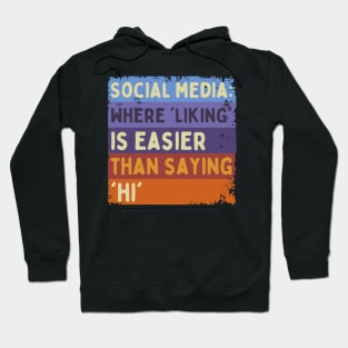 Sarcasm on Social Media - Truth with a Twist - Retro Style Hoodie